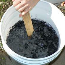 Ashes for making soap from scratch without lye.